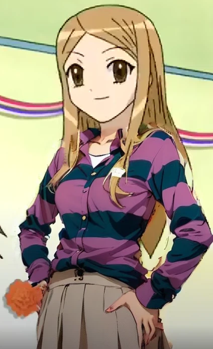 anime girl with long blonde hair and a checkered shirt, marisa kirisame, anime girl named lucy, yuruyuri, aya takano color style, as an anime character, yami kawaii, anya from spy x family, hinata hyuga, female anime character, rena nounen style 3/4, kirisame marisa, anime best girl, harumi