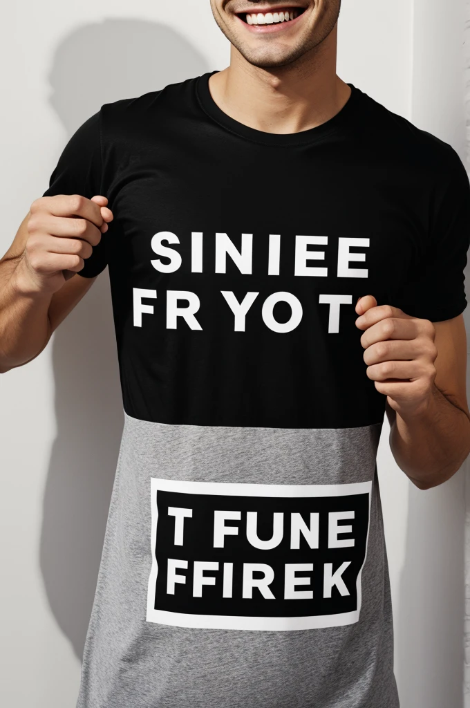 Create a print for a t-shirt that says; SMILE IF YOU WANT TO FUCK The font should be bold and black, and with transparent background