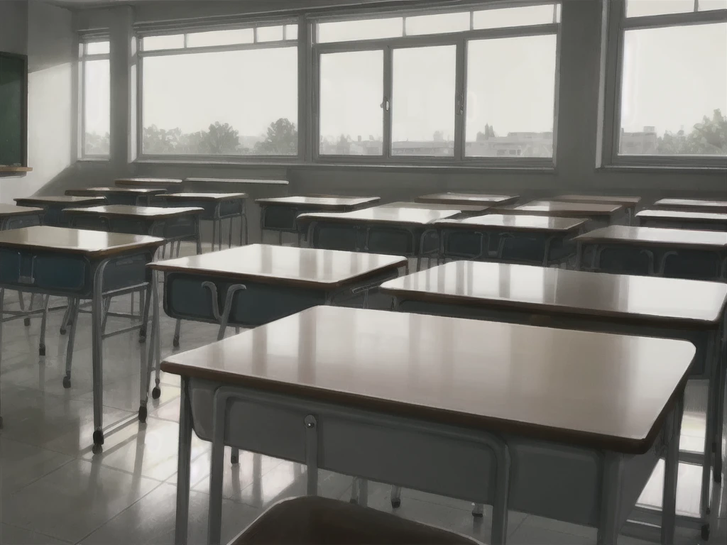 School, classroom, grey, light,