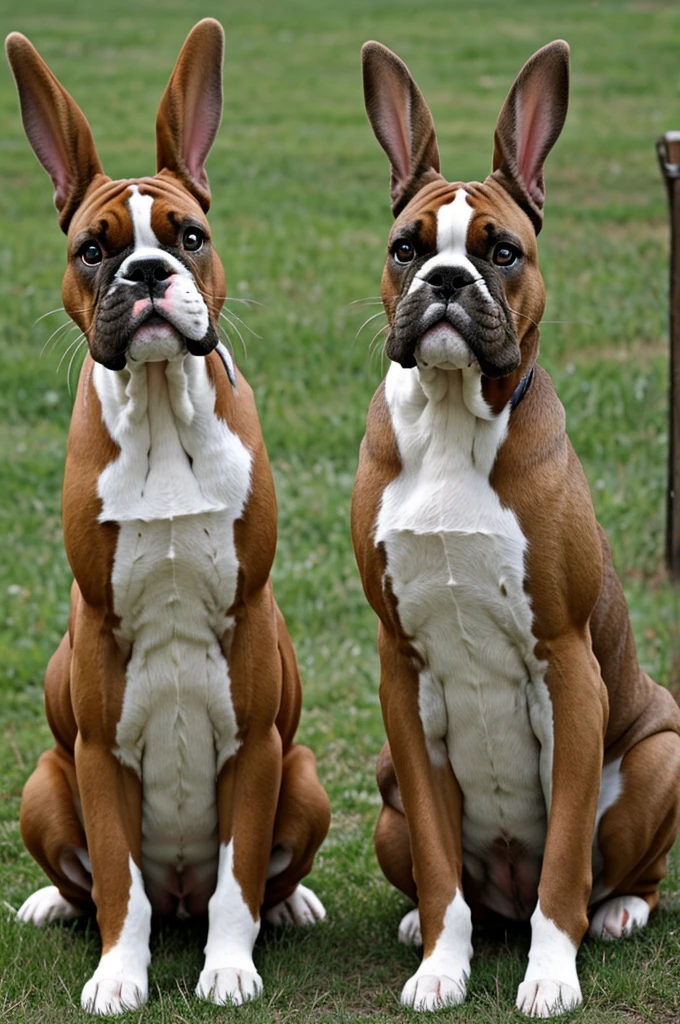 Male and female boxer rabbits