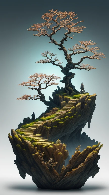 best quality, realistic, photorealistic, divine tree entangled with dead roots with many twining roots and mountains and sea corals, "unique pots of relief and steep cliffs"
((Miniature landscape)),(Chinese architecture),Divine Tree,
very detailed carving on sea coral rock "pot with root relief",
Ultra wide angle, Accent Lighting, Volumetric Lighting, backlight, (detailed light),((very subtle and beautiful)),dramatic_shadow,ray_tracing,hdr