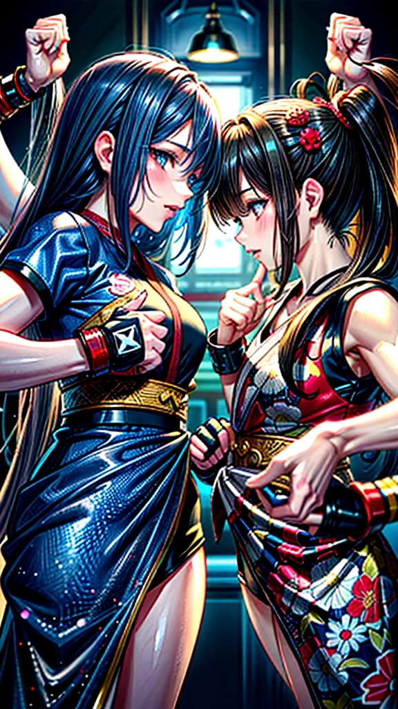 (Half Japanese and half British)), ((Adult face)), ((Open Finger Gloves, Five Fingers)), (((Women's Mixed Martial Arts, Martial Arts))), ((Enchanting