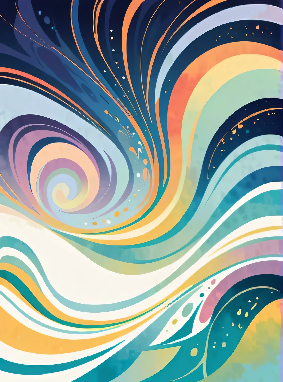 Simple lineinimalism，Abstract Art，Lots of white space