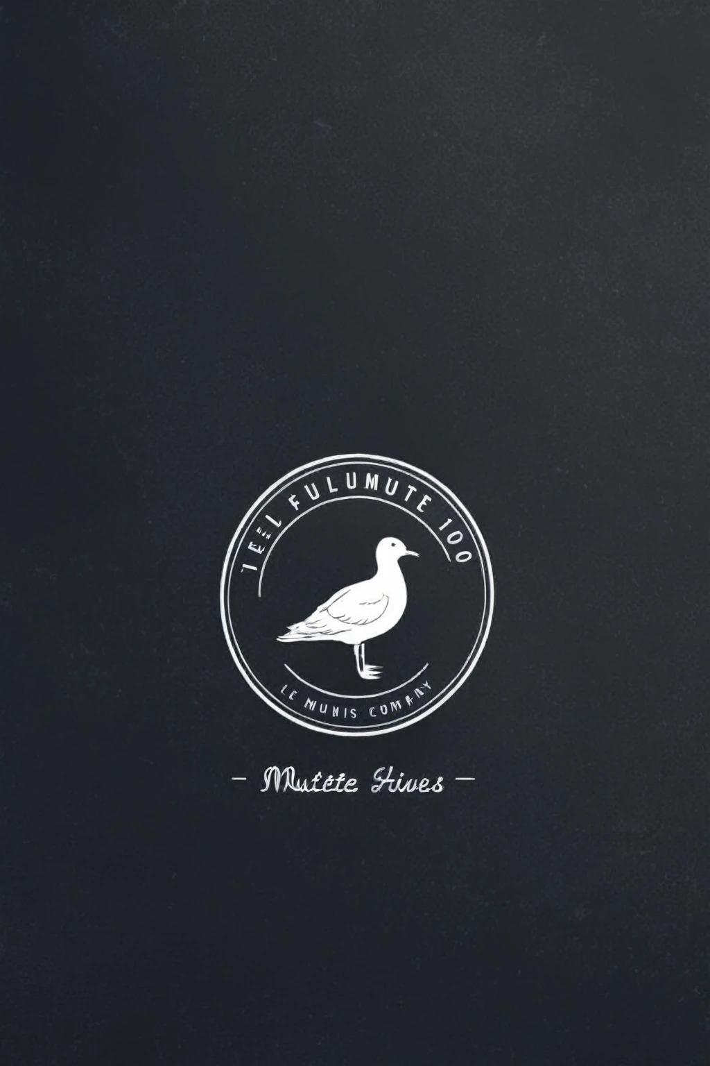 MINIMALIST, CIRCLE LOGO, TAMPON A ENCRE LOGO CIRCULAIRE, LE MOINS DE détail POSSIBLE , design oyster FARM company old school retro 1970 MOUETTE/HUITRES
