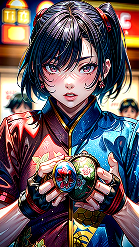 (Half Japanese and half British)), ((Adult face)), ((Open Finger Gloves, Five Fingers)), (((Women&#39;s Mixed Martial Arts, Martial Arts))), ((Enchanting