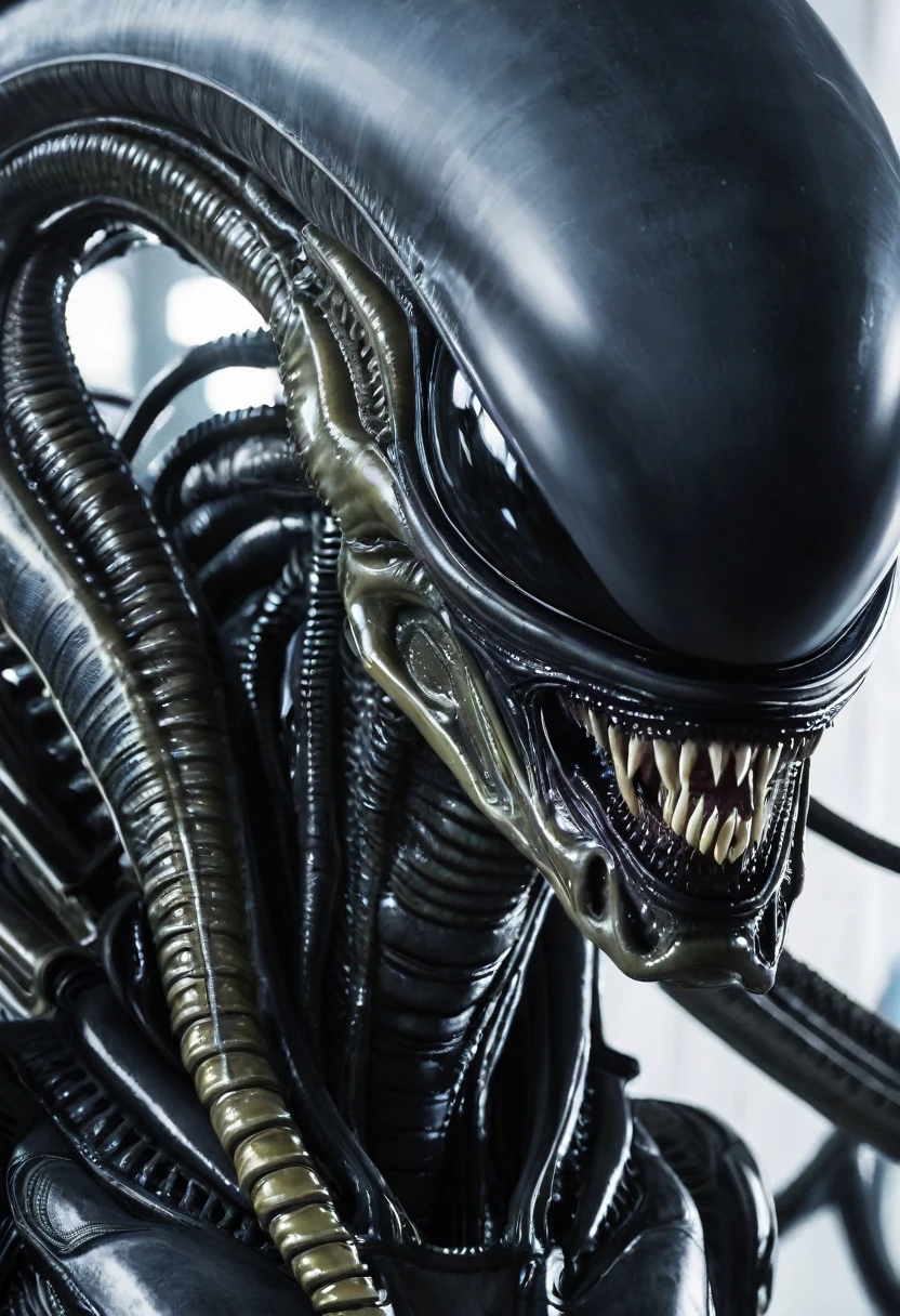 (((Extreme close-up Xenomorph Alien the eighth passenger fused with (((He didn&#39;t come))) universe Dragon Ball Z front images Color Splash)))