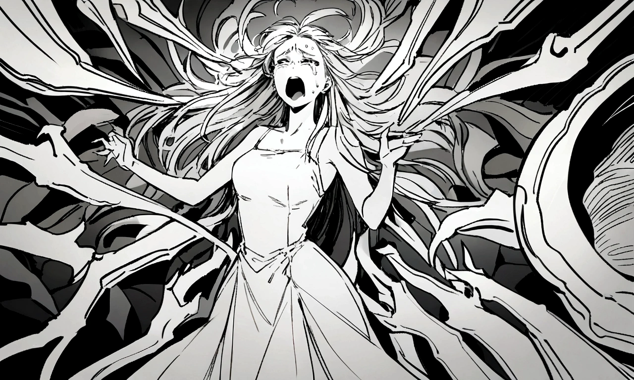 detailed expression, detailed face, beauty, crying expression, cry, shout, reject.