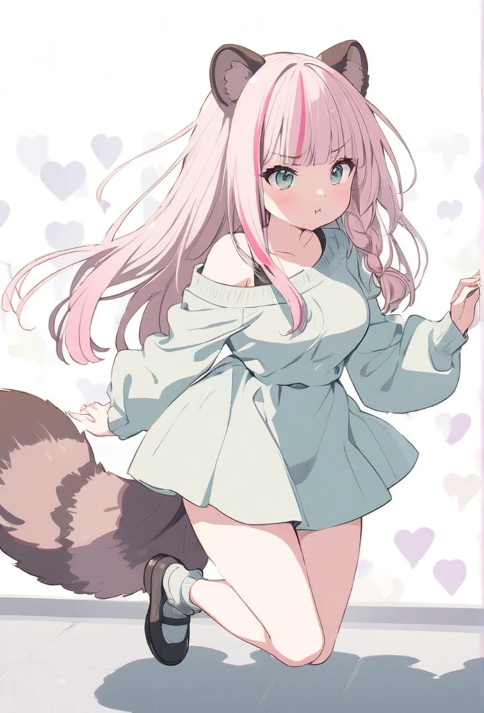 Girl,Cat ear、Cat&#39;s Tail、Pink Hair、Purple Eyes、Big Eyes、smile、Laughing with your mouth open、Detailed face、Leaning forward、Focus on the face、Increase the proportion of the face、Completely naked、Child body type、Flat Chest、Nipples、Pussy、Healthy Skin、Outdoor、Lots of nature、nsfw