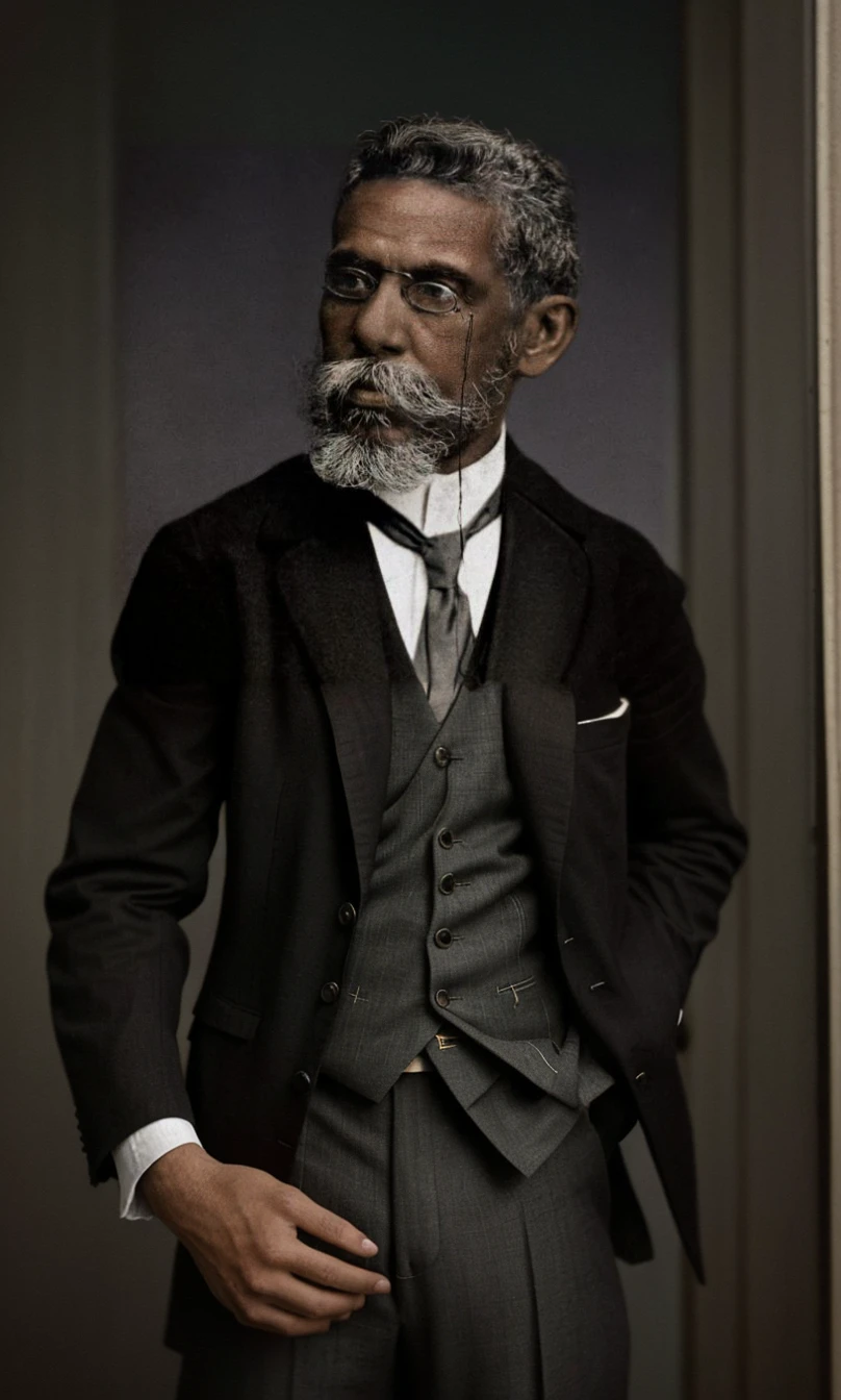 there is a man with a beard and a suit and tie, tone mapped william-adolphe, colorized 1 9 0 4 photo, walter everett, colorized photograph, colorized, a colorized photo, colorized photo, inspired by Ismail Gulgee, alphonso azpiri, inspired by George Frederick Harris, sep. e. scott, photo of a man, hand - tinted