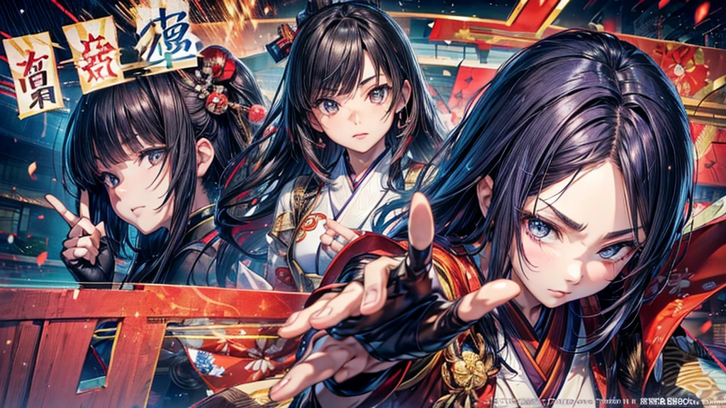 (Half Japanese and half British)), ((Adult face)), ((Open Finger Gloves, Five Fingers)), (((Women's Mixed Martial Arts, Martial Arts))), ((Enchanting