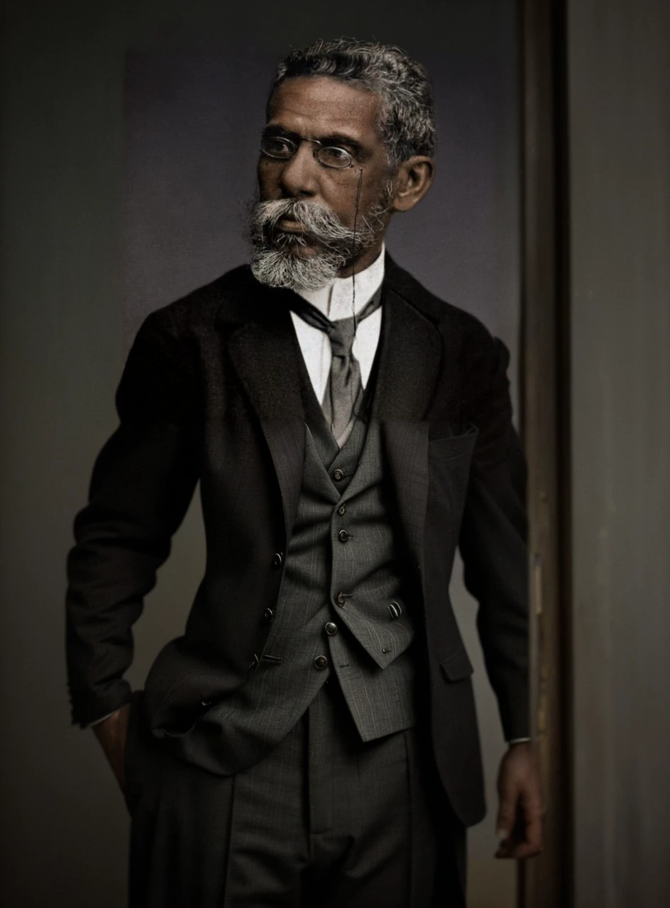 there is a man with a beard and a suit and tie, tone mapped william-adolphe, colorized 1 9 0 4 photo, walter everett, colorized photograph, colorized, a colorized photo, colorized photo, inspired by Ismail Gulgee, alphonso azpiri, inspired by George Frederick Harris, sep. e. scott, photo of a man, hand - tinted