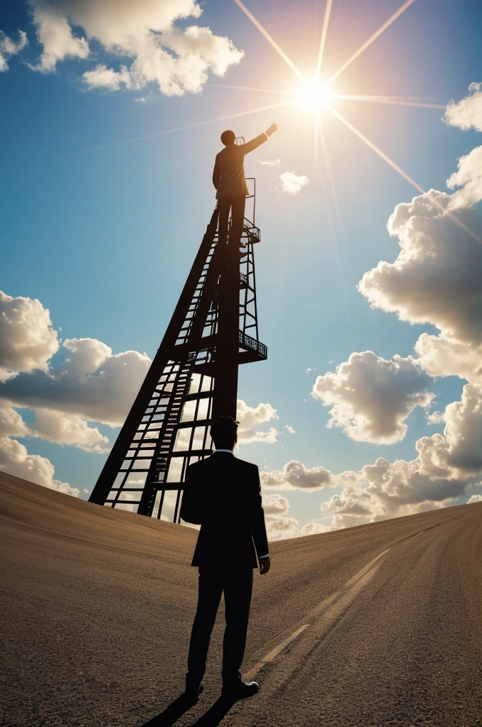 Image representing success as an upward graph or a person reaching a goal