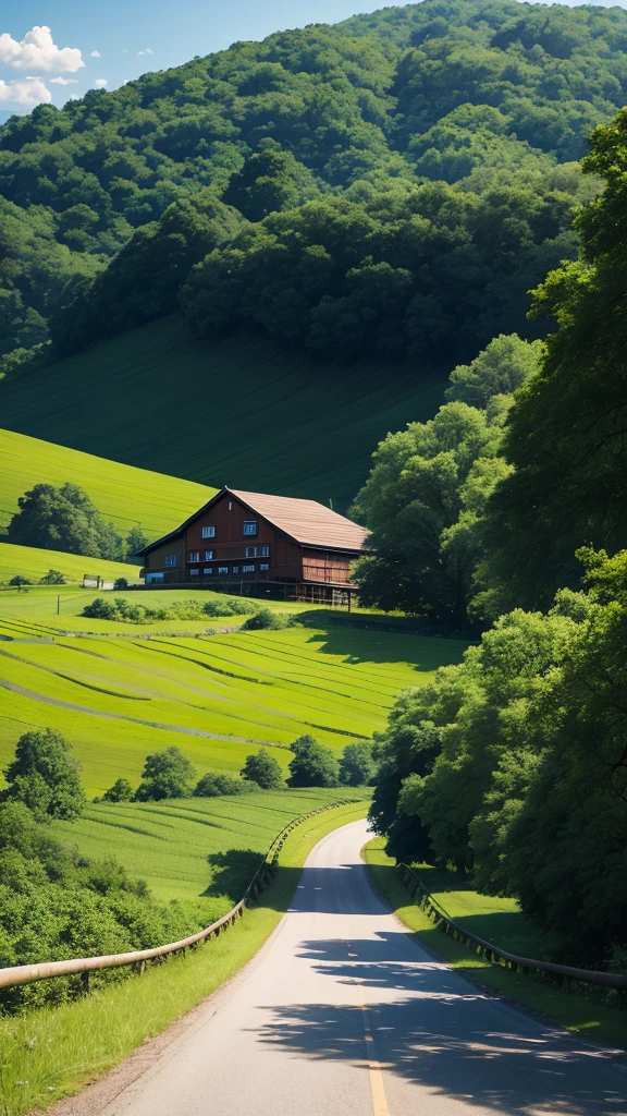 Summer vacation, countryside, rich nature, feeling lonely.