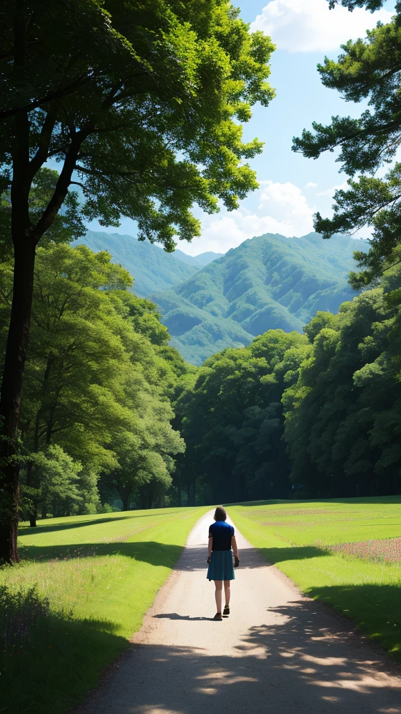 Summer vacation, countryside, rich nature, feeling lonely.