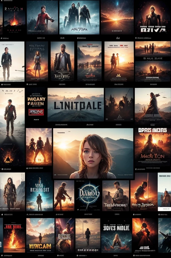 Create an image to put on a movie YouTube channel with the name all movies