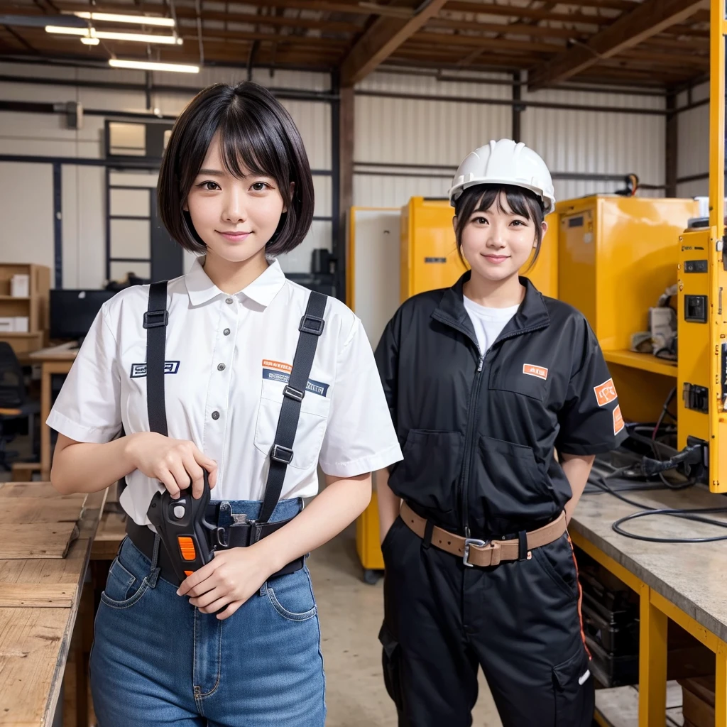 - **name**: Naomi Sakura（Sakura Naomi）
- **age**: 28 years old - **Profession**: Electrical worker - **Appearance**: with short cut black hair、With a bright and cheerful expression、Wearing work clothes。Always wear a helmet and tool belt。
- **character**: Diligent and serious。Being a team player、I have strong opinions。Curious about new technologies。
- **background**: I&#39;ve been interested in machines since I was a .、After graduating from technical high school、I chose to become an electrician。Now、I work for a local electrical contractor.、They repair and install electrical equipment for homes and businesses.。
- **skill**: Indoor Electrical Wiring、Fire equipment construction - **hobby**: DIY、Electronic work、Motorcycle touring。
- **Special Notes**: Active in a workplace with few women、Have a friendly attitude towards providing guidance to juniors and apprentices。When working with the reliable Knicks waist tool, we use a face that has never been produced by Seeart before.