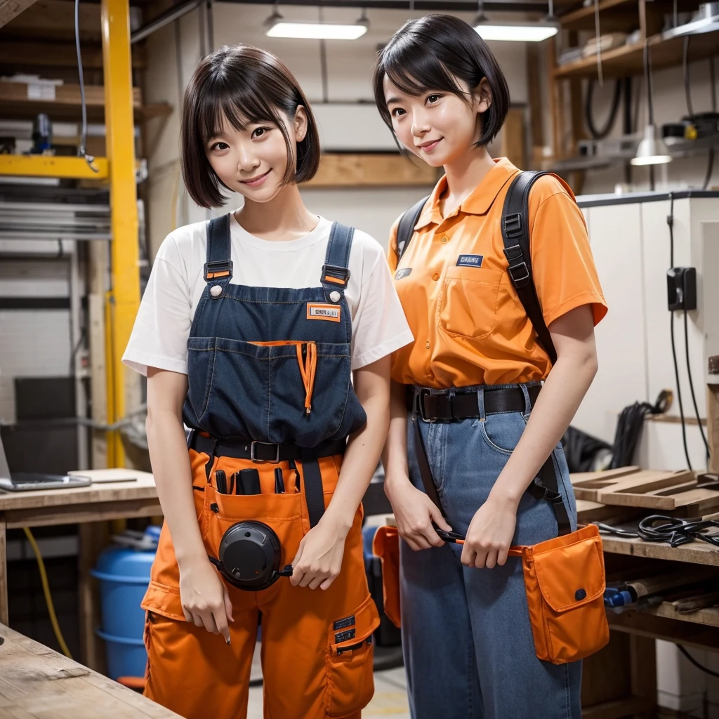 - **name**: Naomi Sakura（Sakura Naomi）
- **Age**: 28 years old - **Profession**: Electrical worker - **Appearance**: with short cut black hair、With a bright and cheerful expression、Wearing work clothes。Always wear a helmet and tool belt。
- **character**: Diligent and serious。Being a team player、I have strong opinions。Curious about new technologies。
- **background**: I&#39;ve been interested in machines since I was a .、After graduating from technical high school、I chose to become an electrician。Now、I work for a local electrical contractor.、They repair and install electrical equipment for homes and businesses.。
- **skill**: Electrical wiring、Installation and repair of switchboards、Installation of solar power generation system、Knowledge of electrical safety standards。
- **hobby**: DIY、Electronic work、Motorcycle touring。
- **Special Notes**: Active in a workplace with few women、Have a friendly attitude towards providing guidance to juniors and apprentices。
Big Breasts