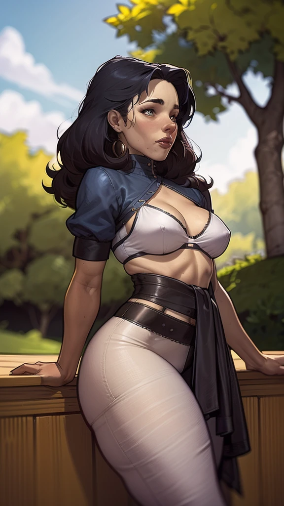 Digital, highly detailed character design, courage detailed digital art, Forest Fan Art, Portrait Character Design, beautiful Digital illustration, high-quality portrait, comic book art, young woman with beautiful hair . Queen Anna of ArendelleBeautiful lined eyes Medium large bust and wonderful sexy clothes. image expression of sexual desire from waist to head illustration Queen Anne of Arendelle Araafed woman with leather blouse and pants, cowgirl, cowgirl, Black Jessica, muffler with solid metal gear, sexy girl, fofosexyrobutts, amaranth, mais conhecido como amaranth, wearing leather bikini, 2b, sexy style, 2b, 🐎🍑, perfectly shaded body, small breasts female sheriff Jennifer Connelly