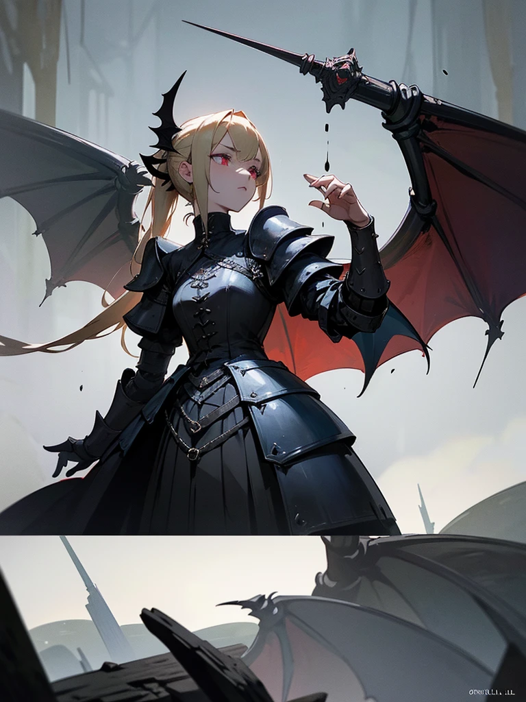 # Script: AI-Generated Art - Gothic Dark Souls-Inspired Woman with Dragon Eyes and Wings

**Objective:**
Create an AI-generated image of a woman with specific features and attire, inspired by the Gothic style of the Dark Souls series.

**Character Description:**
- **Gender:** Female
- **Hair:** Long blonde hair, tied back
- **Eyes:** Red, dragon-like
- **Dragon Features:** Small wings
- **Attire:** Medieval armor
- **Style:** Gothic, similar to Dark Souls aesthetics

**Steps:**

1. **Gather Reference Images:**
   - Collect images of medieval armor from the Dark Souls series.
   - Find examples of blonde hair tied back.
   - Look for images of red, dragon-like eyes and small dragon wings.
   - Compile Gothic art references to understand the desired aesthetic.

2. **Character Design:**
   - **Hair:** Design the long blonde hair tied back, ensuring it looks natural and flows realistically.
   - **Eyes:** Create piercing red eyes with elongated pupils to give a dragon-like appearance.
   - **Dragon Features:** Add small, subtle dragon wings that look natural on her back.
   - **Armor:** Design medieval armor with intricate Gothic patterns and dark tones, appearing worn and battle-scarred.
   - **Overall Style:** Use dark, muted colors with high contrasts to emphasize the Gothic style. Incorporate dark shadows and dim lighting.

3. **Pose and Composition:**
   - Position the character in a dramatic pose, possibly standing or in mid-battle stance.
   - Choose a dark, eerie background that complements the Gothic theme, like a ruined castle or a foggy forest.
   - Use lighting to create a moody, atmospheric effect, casting shadows that highlight the character’s features and armor.

4. **AI Tools and Techniques:**
   - Use AI art generation tools like DALL-E, MidJourney, or Stable Diffusion.
   - Input the character description and upload reference images if the tool allows.
   - Specify style preferences, focusing on Gothic and Dark Souls influences.
   - Fine-tune the gene