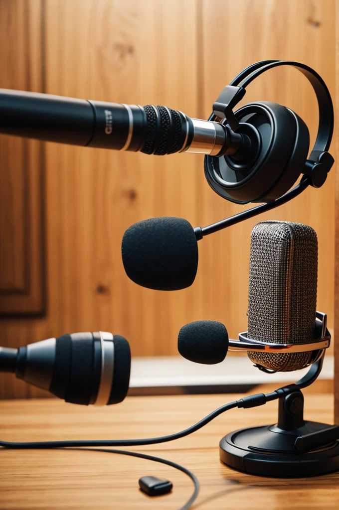 Create an image of a microphone and a heart giving a podcast with a coffee and glasses