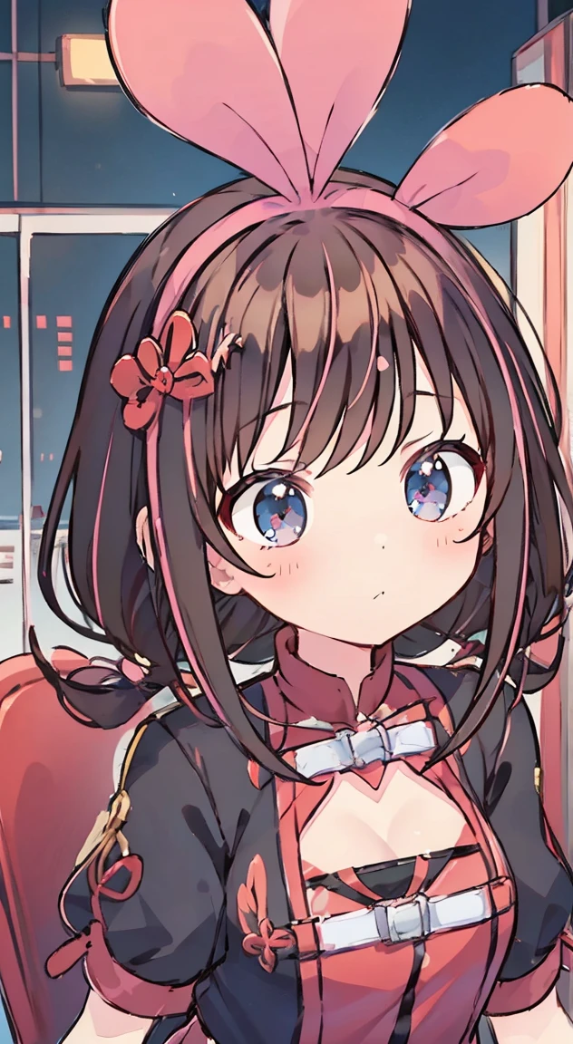 Highest quality,Cyberspace。Anime Style,Virtual YouTuber,Kizuna Ai,Very detailed,cute,Dynamic,