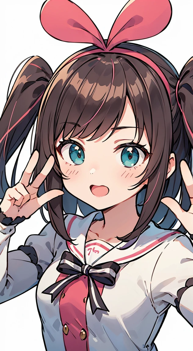 Highest quality,Cyberspace。Anime Style,Virtual YouTuber,Kizuna Ai,Very detailed,cute,Dynamic,