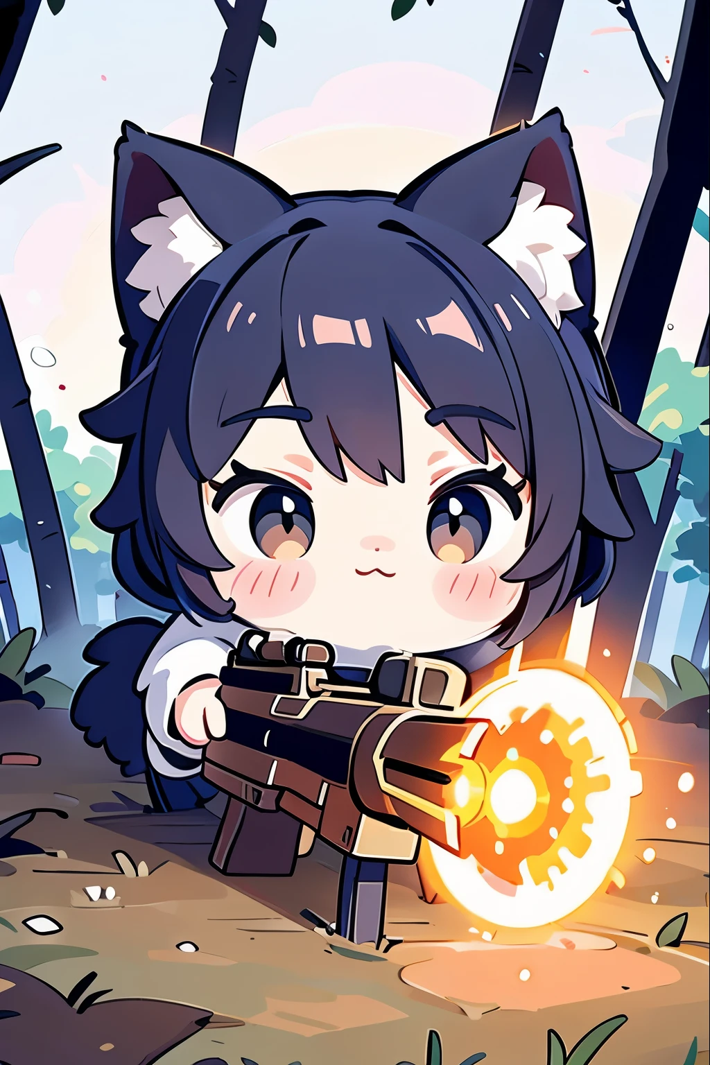 in woods、One Wolf、Aiming for prey