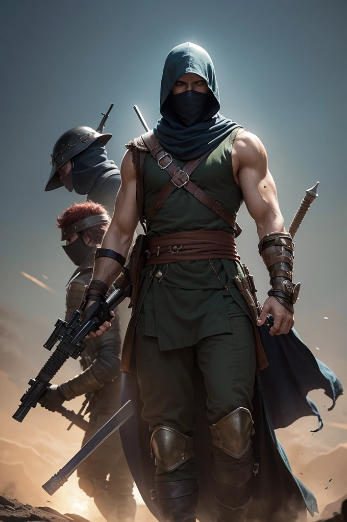 5 legendary warriors one tank, A Magician, an assassin and the soldier without showing their faces