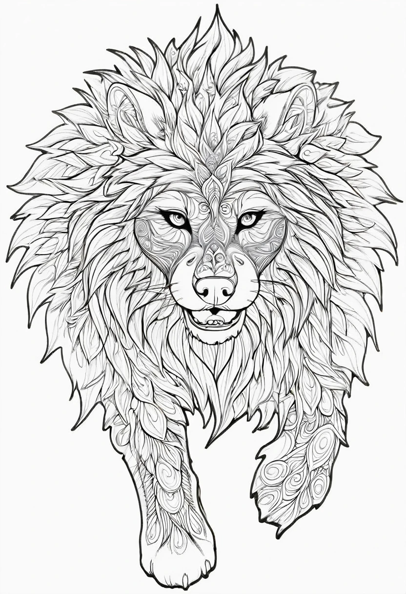 complete image within a margin around the image, leave indentation margin on a coloring page with a random animal coloring in black and white, Coloring book outline, Detailed line art, clean coloring book page, stylized lines, art outline, detailed drawing in 4k, line art coloring page, detailed art, hyper Detailed line art, detailed digital drawing, Coloring Pages, coloring pages, extremely fine linear ink iamgen when centered