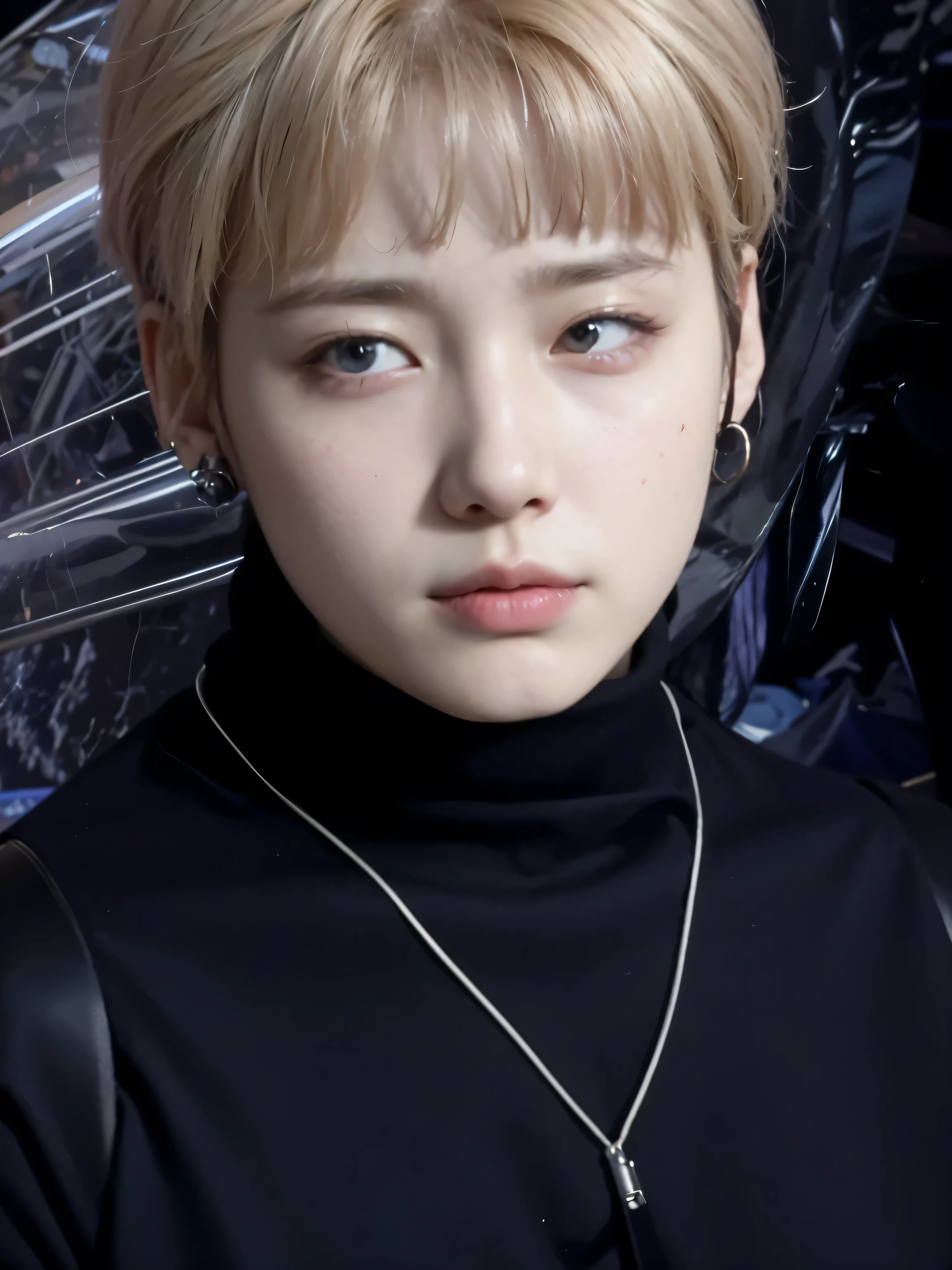 Arafa woman with dyed hair sitting at a table, Jung Jaehyun, Adorable pale korean face., Smart Ulzzang, kim doyoung, with short hair, Jossi Hacer Blackpink, Hong Jun Hyung, Tae June Kim, ulzzang, the hime cut, jaeyeon nam, xqc, jimin park, platinum short hair