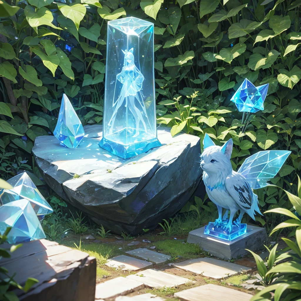 witch(garden My own sculpture(crystal hologram)Carving)