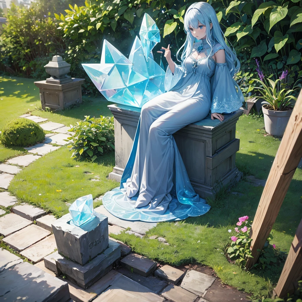 witch(garden My own sculpture(crystal hologram)Carving)