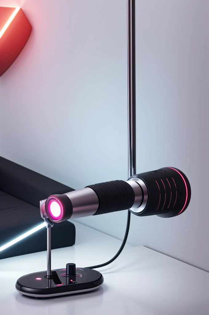 cane with audio alert system, tactile vibrators, button for the extendable section and LED lights accompanied by artificial intelligence