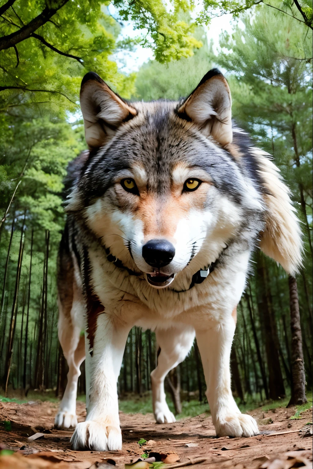 in woods、One Wolf、Aiming for prey