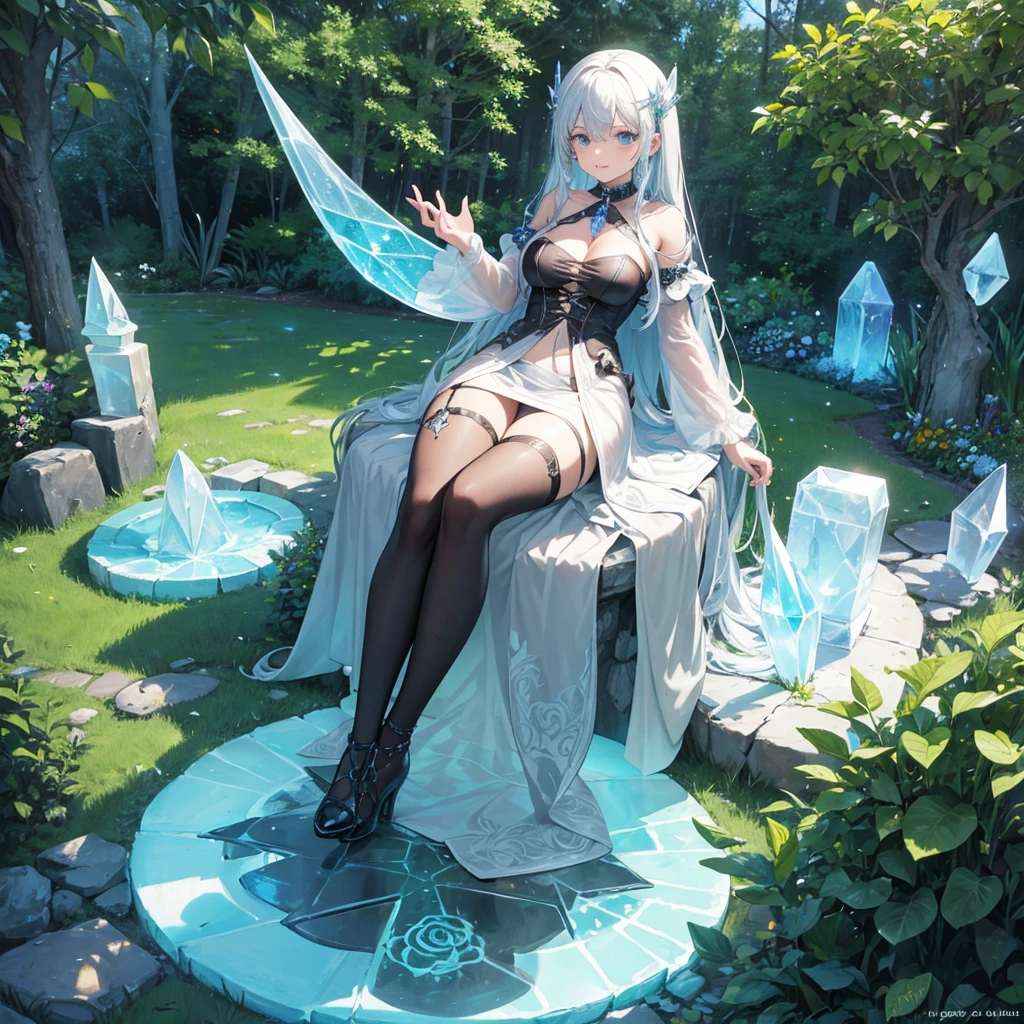 witch(garden My own sculpture(crystal hologram)Carving)