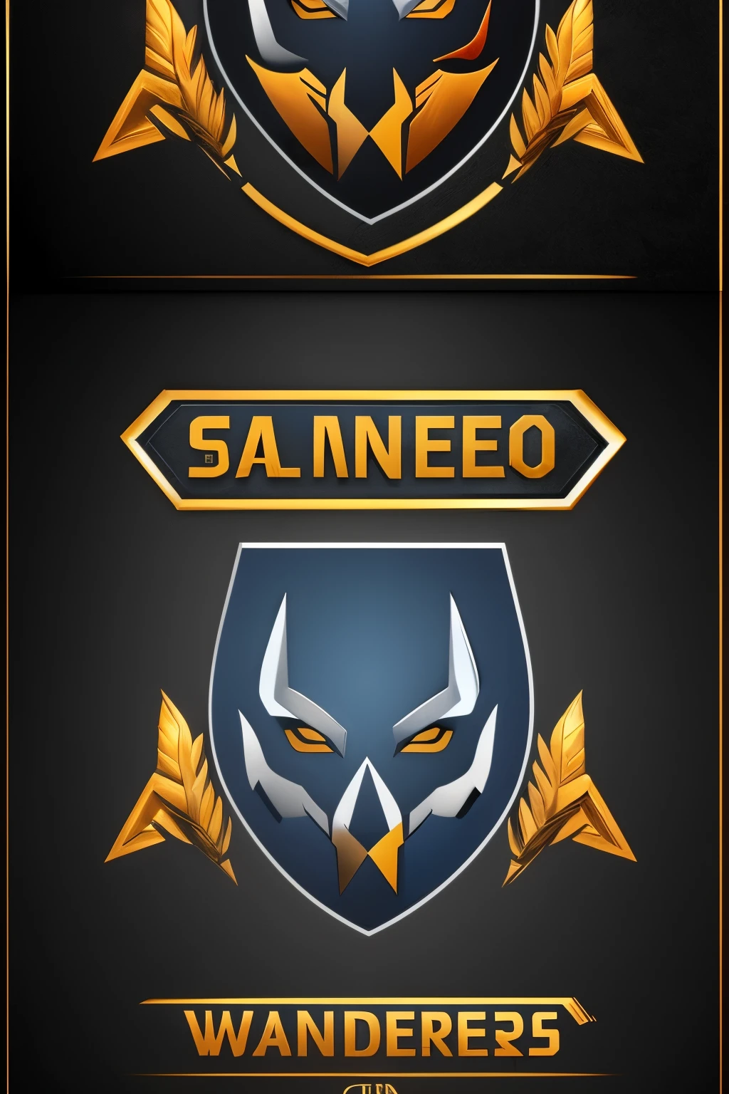 ((Best Quality)), ((Masterpiece)), (detailed), Create a logo for a Counter Strike 2 team based on the Santiago Wandereres team from Chile. , that is modern and that rises from the ashes