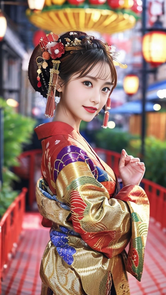 (8k、RAW Photosgraphy、Highest quality、masterpiece:1.2)、(Realistic、Realistic:1.37)、Ultra-high resolution、One Girl、cute、alone、night、Sitting、date、(Nose redness)、(Laughter:1.1)、(Closed)、Huge 、Beautiful Eyes、(short hair:1.2)、(((Fireworks bursting into the sky、night)))、(((kimono、yukata)))、Cleavage、Perfect body、Perfect Fingers、Professional Lighting、Japanese Goddess、gravure、Detailed face and skin texture、fine grain、RAW Photos