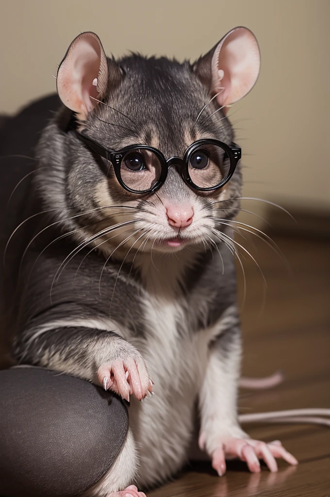 Rat animal using eyeglasses
