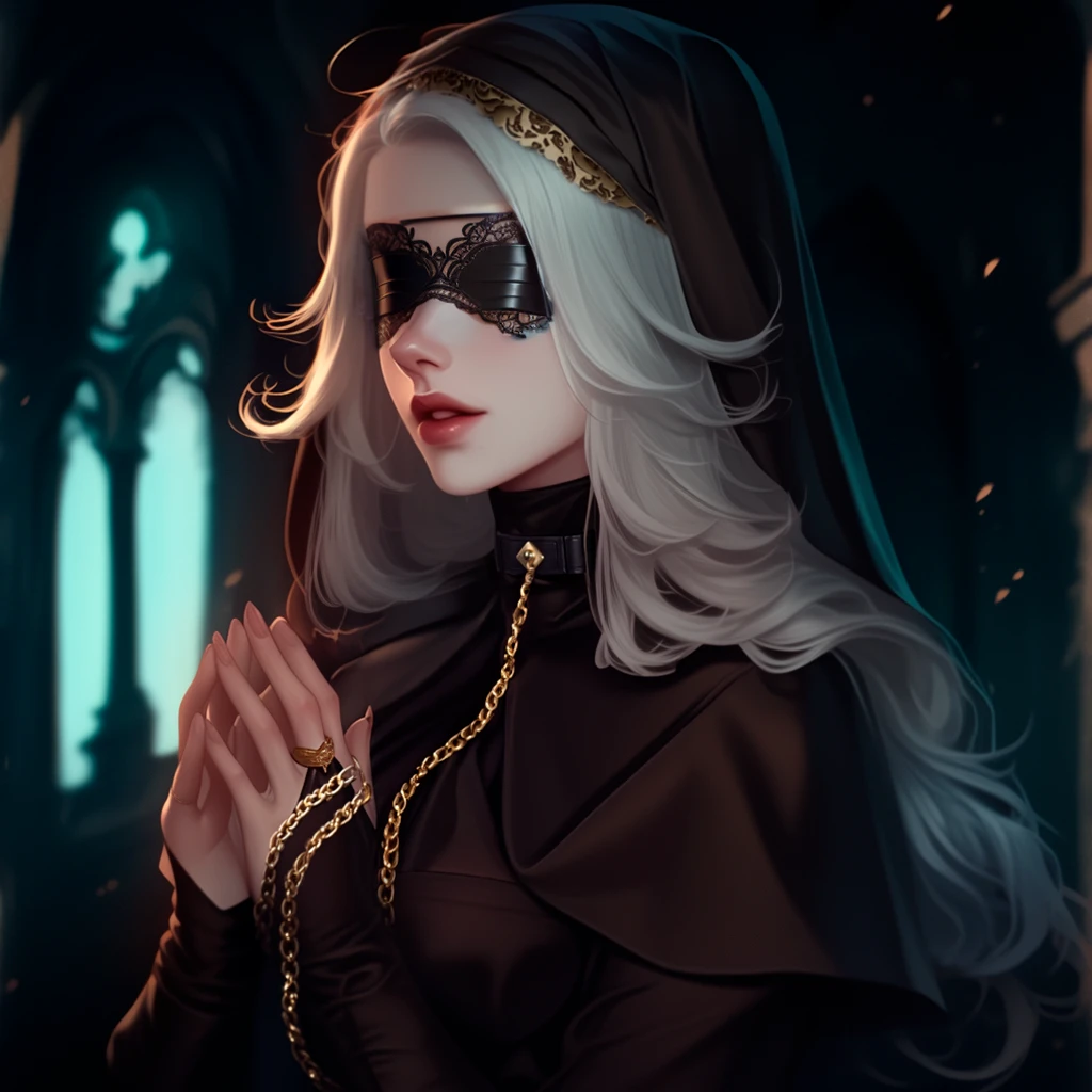 Blind, lace, blind mask, lace blindfold, black, black mask
