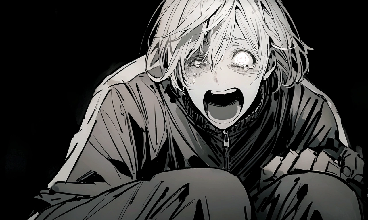 Tears, Feverish, scream, detailed expression