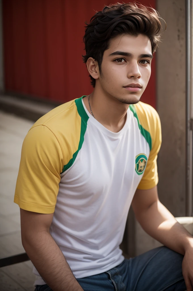 Image of a young man in an leftist Brazil