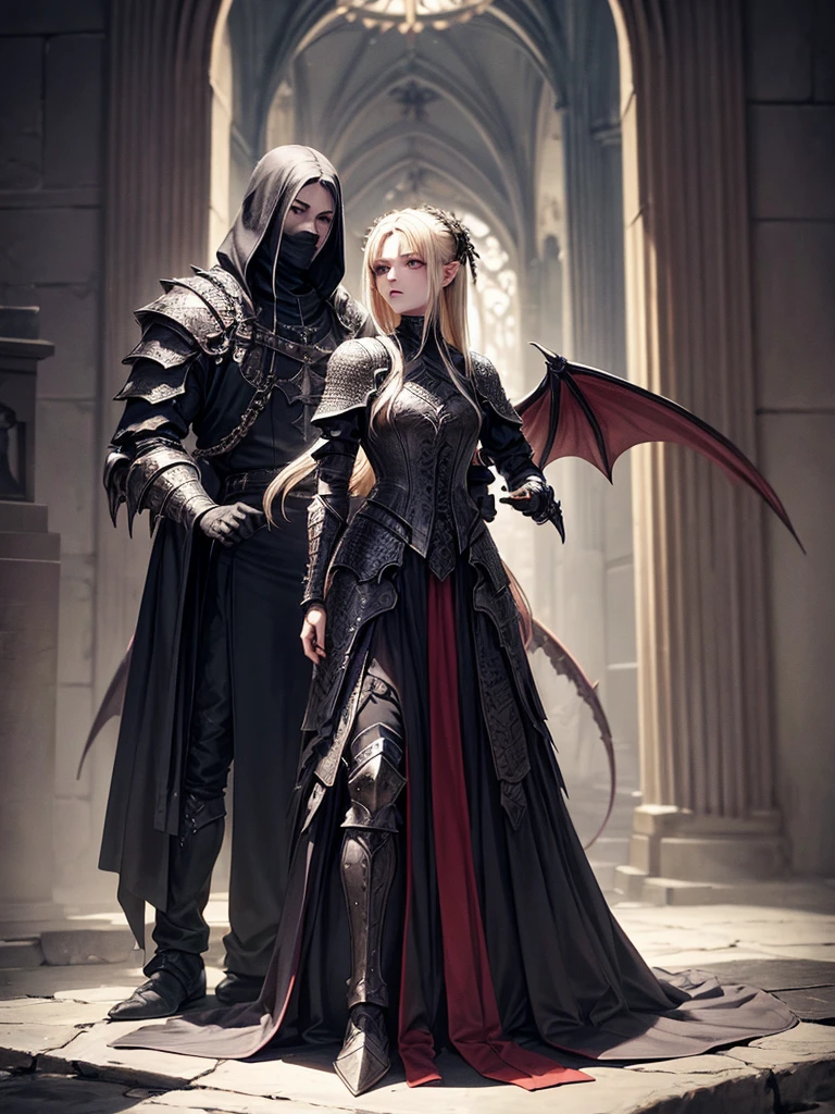 # Script: AI-Generated Art - Gothic Dark Souls-Inspired Woman with Dragon Eyes and Wings
**Objective:**
Create an AI-generated image of a woman with specific features and attire, inspired by the Gothic style of the Dark Souls series.
**Character Description:**
- **Gender:** Female
- **Hair:** Long blonde hair, tied back
- **Eyes:** Red, dragon-like
- **Dragon Features:** Small wings
- **Attire:** Full-body medieval armor
- **Style:** Gothic, similar to Dark Souls aesthetics
**Steps:**
1. **Gather Reference Images:**
- Collect images of full-body medieval armor from the Dark Souls series.
- Find examples of blonde hair tied back.
- Look for images of red, dragon-like eyes and small dragon wings.
- Compile Gothic art references to understand the desired aesthetic.
2. **Character Design:**
- **Hair:** Design the long blonde hair tied back, ensuring it looks natural and flows realistically.
- **Eyes:** Create piercing red eyes with elongated pupils to give a dragon-like appearance.
- **Dragon Features:** Add small, subtle dragon wings that look natural on her back.
- **Armor:** Design full-body medieval armor with intricate Gothic patterns and dark tones, appearing worn and battle-scarred. Ensure the armor covers the entire body, including helmet, chest plate, gauntlets, greaves, and boots.
- **Overall Style:** Use dark, muted colors with high contrasts to emphasize the Gothic style. Incorporate dark shadows and dim lighting.
3. **Pose and Composition:**
- Position the character in a dramatic pose, possibly standing or in mid-battle stance.
- Choose a dark, eerie background that complements the Gothic theme, like a ruined castle or a foggy forest.
- Use lighting to create a moody, atmospheric effect, casting shadows that highlight the character’s features and armor.
4. **AI Tools and Techniques:**
- Use AI art generation tools like DALL-E, MidJourney, or Stable Diffusion.
- Input the character description and upload refer