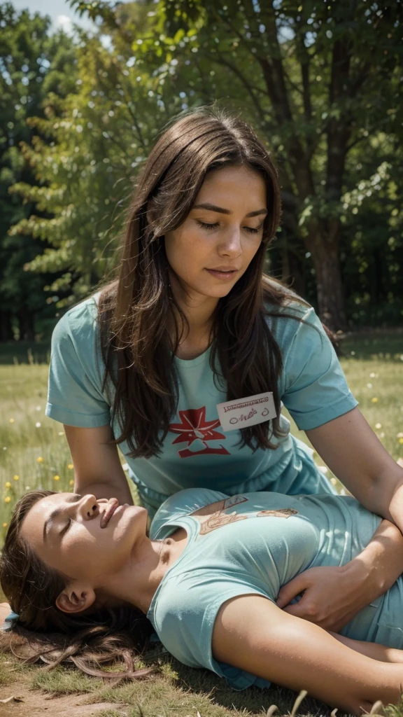 "A detailed, high-quality image of Jesus helping someone in distress. The scene shows Jesus gently lifting a person who has fallen, symbolizing spiritual and emotional support. The background is a peaceful natural setting, perhaps a meadow or a quiet garden, with soft sunlight filtering through the trees. Jesus' face reflects deep compassion and understanding, while the person being helped shows a mixture of relief and gratitude. The overall atmosphere conveys a powerful message of support, care, and divine assistance."