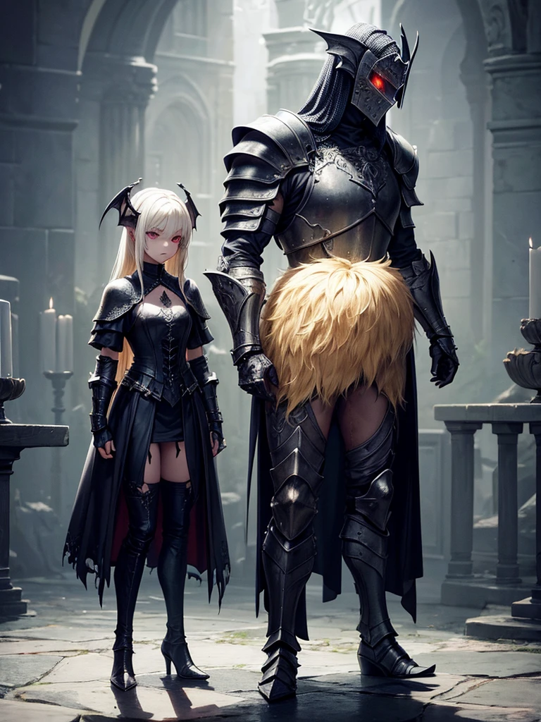 # Script: AI-Generated Art - Gothic Dark Souls-Inspired Woman with Dragon Eyes and Wings
**Objective:**
Create an AI-generated image of a woman with specific features and attire, inspired by the Gothic style of the Dark Souls series.
**Character Description:**
- **Gender:** Female
- **Hair:** Long blonde hair, tied back
- **Eyes:** Red, dragon-like
- **Dragon Features:** Small wings
- **Attire:** Full-body medieval armor
- **Style:** Gothic, similar to Dark Souls aesthetics
**Steps:**
1. **Gather Reference Images:**
- Collect images of full-body medieval armor from the Dark Souls series.
- Find examples of blonde hair tied back.
- Look for images of red, dragon-like eyes and small dragon wings.
- Compile Gothic art references to understand the desired aesthetic.
2. **Character Design:**
- **Hair:** Design the long blonde hair tied back, ensuring it looks natural and flows realistically.
- **Eyes:** Create piercing red eyes with elongated pupils to give a dragon-like appearance.
- **Dragon Features:** Add small, subtle dragon wings that look natural on her back.
- **Armor:** Design full-body medieval armor with intricate Gothic patterns and dark tones, appearing worn and battle-scarred. Ensure the armor covers the entire body, including helmet, chest plate, gauntlets, greaves, and boots.
- **Overall Style:** Use dark, muted colors with high contrasts to emphasize the Gothic style. Incorporate dark shadows and dim lighting.
3. **Pose and Composition:**
- Position the character in a dramatic pose, possibly standing or in mid-battle stance.
- Choose a dark, eerie background that complements the Gothic theme, like a ruined castle or a foggy forest.
- Use lighting to create a moody, atmospheric effect, casting shadows that highlight the character’s features and armor.
4. **AI Tools and Techniques:**
- Use AI art generation tools like DALL-E, MidJourney, or Stable Diffusion.
- Input the character description and upload refer