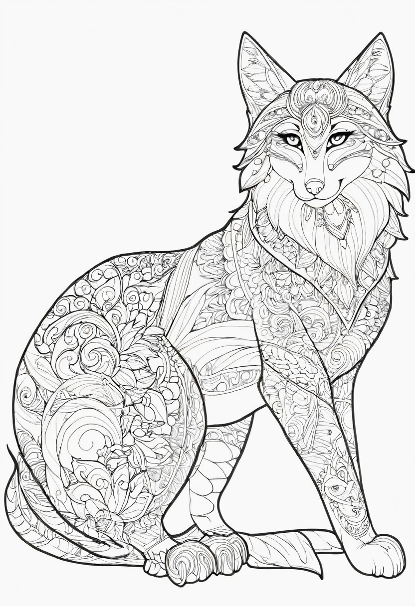 complete image within a margin around the image, leave indentation margin on a coloring page with a random animal coloring in black and white, Coloring book outline, Detailed line art, clean coloring book page, stylized lines, art outline, detailed drawing in 4k, line art coloring page, detailed art, hyper Detailed line art, detailed digital drawing, Coloring Pages, coloring pages, extremely fine linear ink iamgen when centered