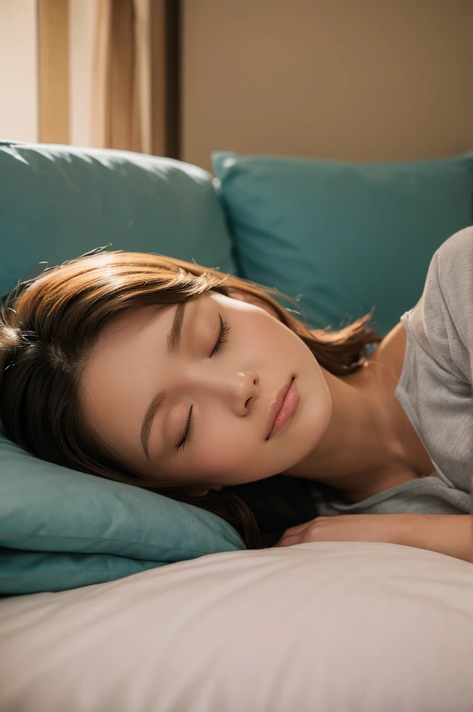 Sleeping in bed