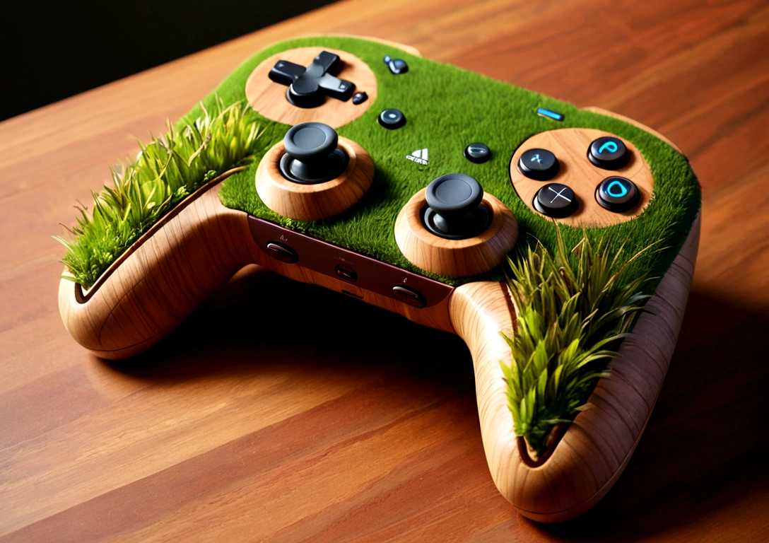 wood and grass console controller
