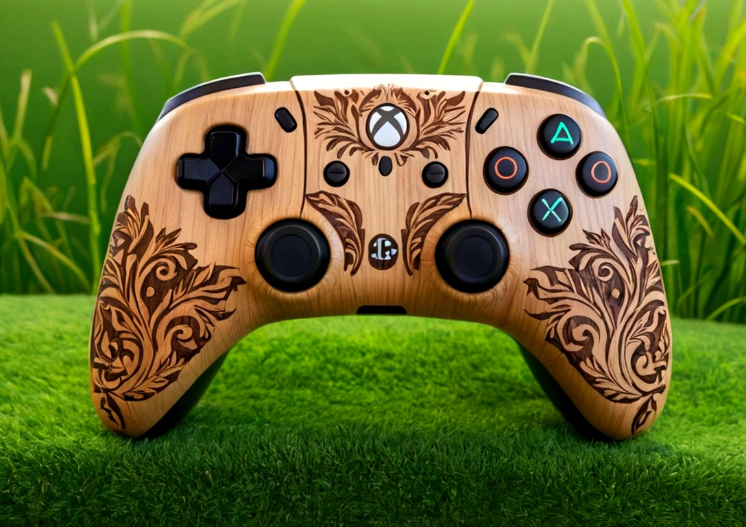 wood and grass console controller