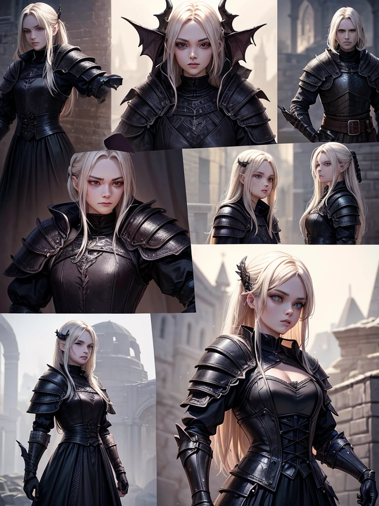 # Script: AI-Generated Art - Gothic Dark Souls-Inspired Woman with Dragon Eyes and Wings
**Objective:**
Create an AI-generated image of a woman with specific features and attire, inspired by the Gothic style of the Dark Souls series.
**Character Description:**
- **Gender:** Female
- **Hair:** Long blonde hair, tied back
- **Eyes:** Red, dragon-like
- **Dragon Features:** Small wings
- **Attire:** Medieval armor
- **Style:** Gothic, similar to Dark Souls aesthetics
**Steps:**
1. **Gather Reference Images:**
- Collect images of medieval armor from the Dark Souls series.
- Find examples of blonde hair tied back.
- Look for images of red, dragon-like eyes and small dragon wings.
- Compile Gothic art references to understand the desired aesthetic.
2. **Character Design:**
- **Hair:** Design the long blonde hair tied back, ensuring it looks natural and flows realistically.
- **Eyes:** Create piercing red eyes with elongated pupils to give a dragon-like appearance.
- **Dragon Features:** Add small, subtle dragon wings that look natural on her back.
- **Armor:** Design medieval armor with intricate Gothic patterns and dark tones, appearing worn and battle-scarred.
- **Overall Style:** Use dark, muted colors with high contrasts to emphasize the Gothic style. Incorporate dark shadows and dim lighting.
3. **Pose and Composition:**
- Position the character in a dramatic pose, possibly standing or in mid-battle stance.
- Choose a dark, eerie background that complements the Gothic theme, like a ruined castle or a foggy forest.
- Use lighting to create a moody, atmospheric effect, casting shadows that highlight the character’s features and armor.
4. **AI Tools and Techniques:**
- Use AI art generation tools like DALL-E, MidJourney, or Stable Diffusion.
- Input the character description and upload reference images if the tool allows.
- Specify style preferences, focusing on Gothic and Dark Souls influences.
- Fine-tune the gene