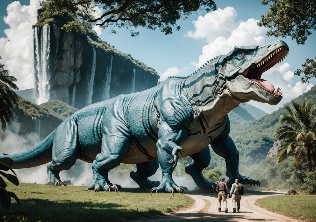 crie uma imagem jurassic world